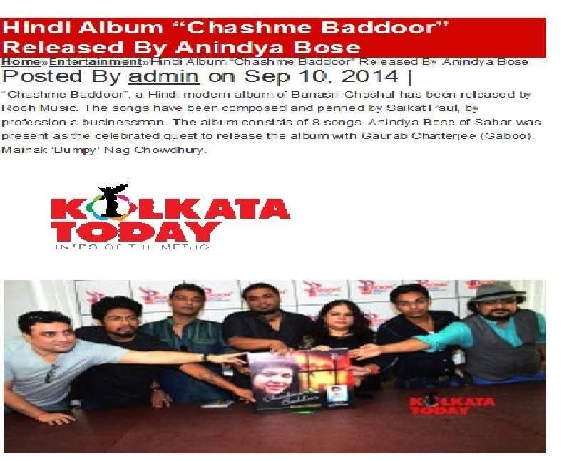 Review of Album Chashme Baddoor by Kolkata Today